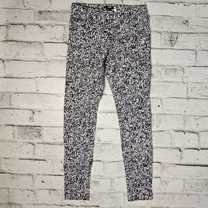H&M Black White Abstract Print Leggings Skinny Pants Size 6